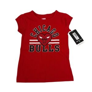 Kids Toddler 3T Chicago Bulls NBA Red T Shirt Short Sleeve NWT